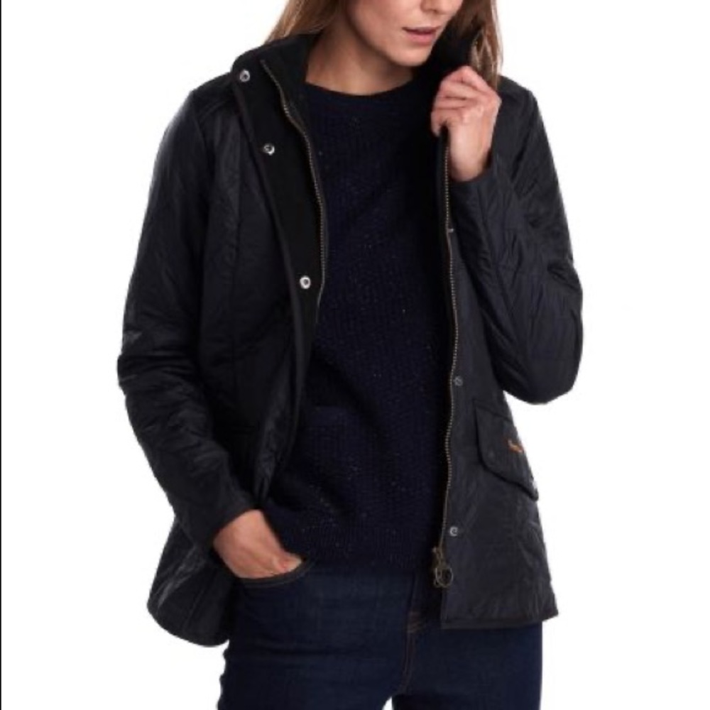 Barbour Cavalry Polarquilt Jacket in Black sz 8 US/12 UK